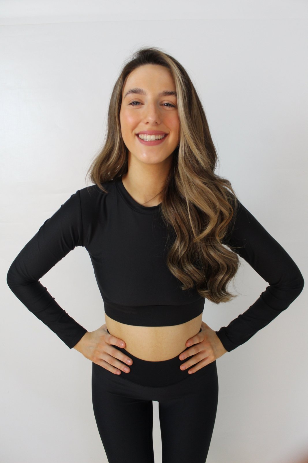 SUPREME LONG SLEEVE TOP, BLACK