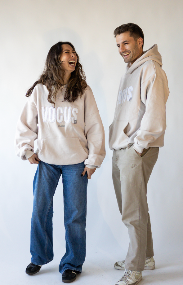 UNISEX OVERSIZED TEDDY HOODIE, OATMEAL